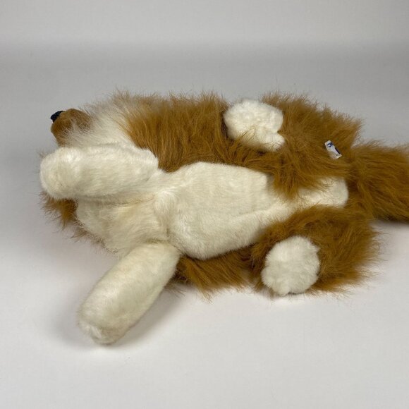 Vintage Collie Puppy Dog Stuffed Animal 1992 Fluffy Realistic A&A Plush - Picture 8 of 9